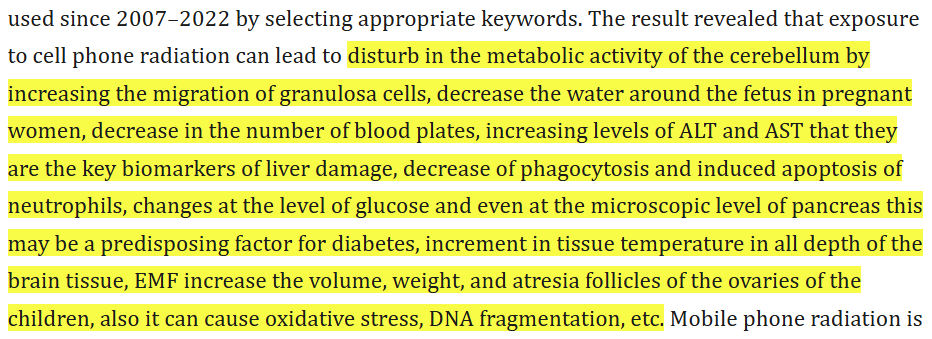 cell phone radiation effects on human body